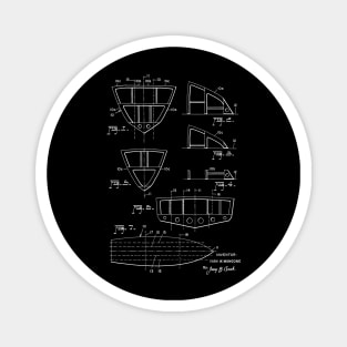 Ships and Methods of Building the Same Vintage Patent Hand Drawing Magnet